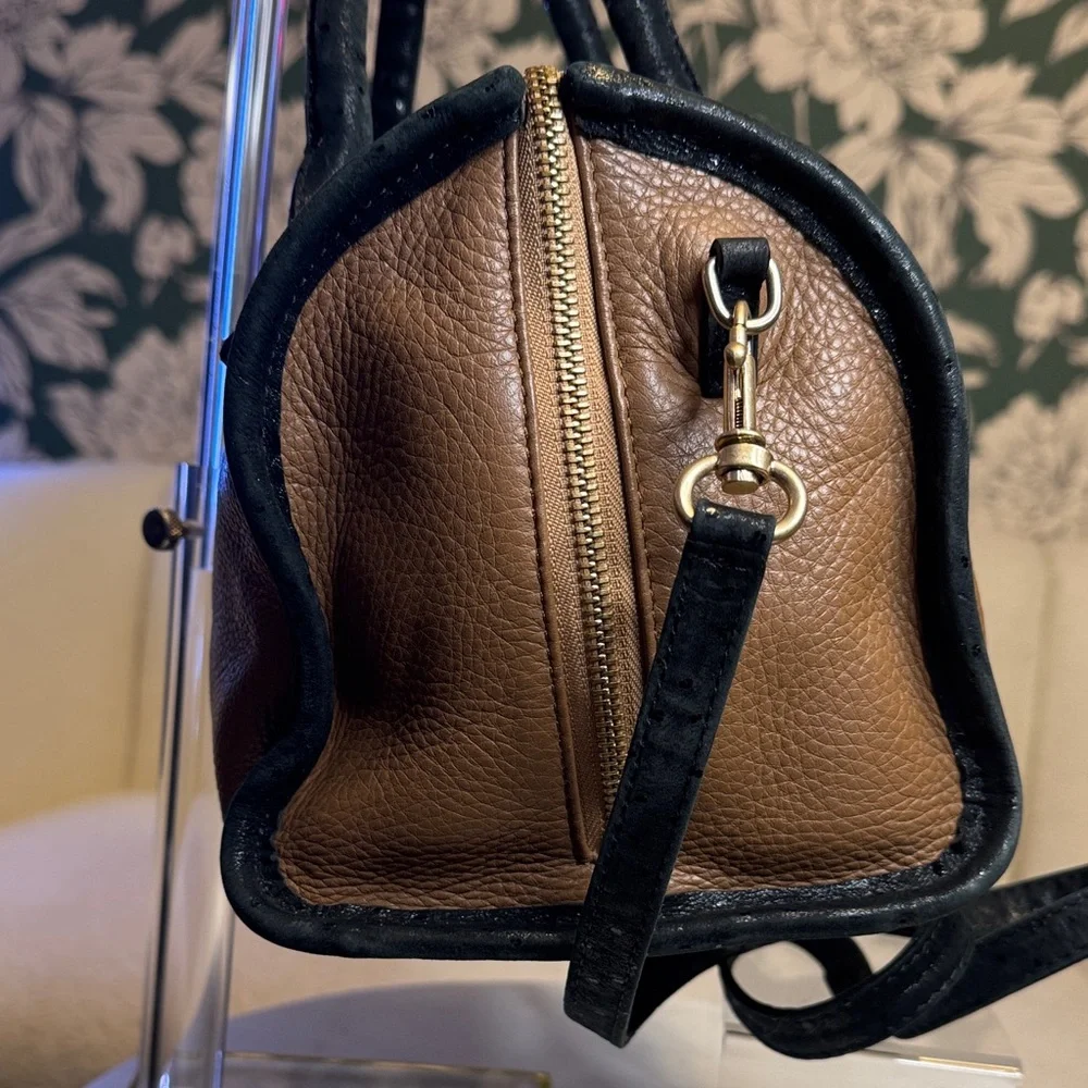 See By Chloe Brown and Black Leather 2 Way Bag - Picture 5 of 10